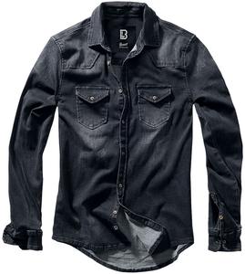 Джинсовая рубашка Brandit Riley Denimshirt, черный