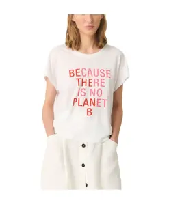 Белая футболка Rio с розовыми буквами. Ecoalf, белый