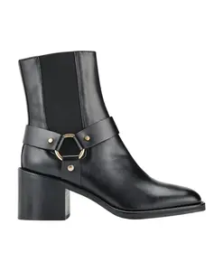 Черные кожаные байкерские ботильоны Cosmoparis, черный