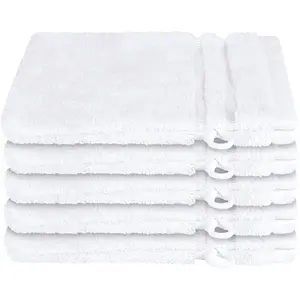 Мочалка Milano в наборе из 5 штук с тканой каймой Schiesser, белый