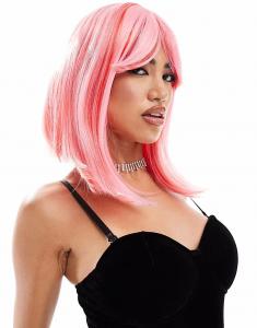 Короткий розовый парик на Хэллоуин My Accessories