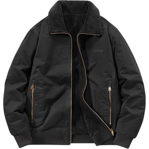 Пуховик Unisex Stand Collar с флисовой подкладкой Reversible Jeep, черный