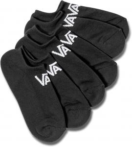 Vans Unisex Classic Kick Socks (3 пары) | Утепленные носки-невидимки для мужчин и женщин, мягкая и эластичная ткань, идеально для обуви на липучке, Black
