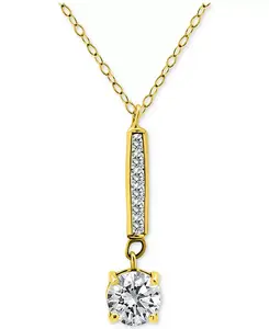 Ожерелье с подвеской-капелькой из кубического циркония, 16 дюймов + 2 дюйма, эксклюзивно в Macy's Giani Bernini, gold