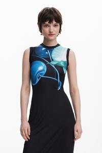 Платье-майка «Космическая вишня» идеально подходит для свадеб, приемов и торжественных мероприятий.