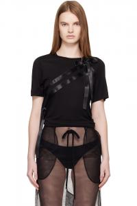 Пояс-Бантик, простая футболка Simone Rocha, черный