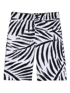 Шорты-бермуды с принтом Karl Lagerfeld Kids, белый