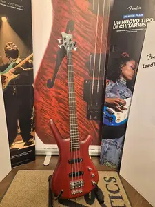 Warwick Teambuilt Pro Series Corvette 4 в бордово-красном цвете