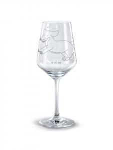 Бокал для красного вина, собака, такса, ничего не скажешь, прозрачный Mr. & Mrs. Panda