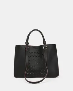 Сумка Oceans Diary с вырубной головкой из переработанных материалов черного цвета Abbacino, черный