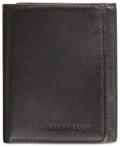 Мужской кожаный кошелек Gramercy Slim Trifold Perry Ellis Portfolio, черный