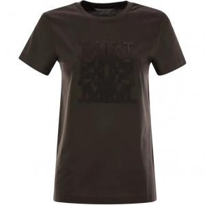 Футболка Max Mara Giovane с вышитым логотипом MaxMara, коричневый