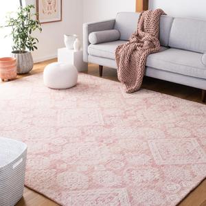 Ковер ручной работы из премиальной шерсти SAFAVIEH, 244 x 305 см, Metro Collection Dark Pink Ivory MET987U для гостиной, столовой, спальни