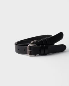 Кожаный ремень Prada, черный