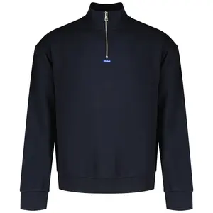 Толстовка HUGO Neeler 10249110 01 half zip, синий