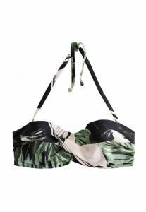 Топ бикини Next Bikini top, Green Black Leaf/Black