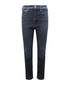 Узкие брюки с высокой талией и бахромой Cycle, синий