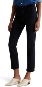 Джинсы AG Jeans Mari Mid Rise Slim Straight Crop Jeans in Sulfur Black, Sulfur Black