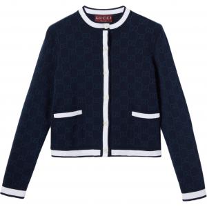 Джаккардовый кардиган GUCCI, синий