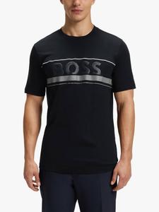 BOSS Cotton Regular Fit футболка с коротким рукавом и логотипом HUGO BOSS, Dark Blue
