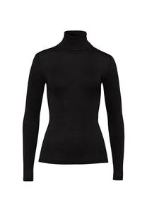 Рубашка с высоким воротом шерстяная шелковая Hanro, черный