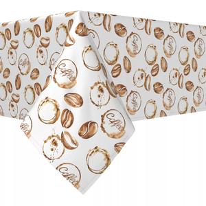 Прямоугольная скатерть, 100 % хлопок, 60х84 дюйма, принт «Кофейня»