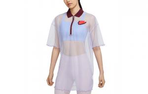 Платье с короткими рукавами женское сиреневое Nike