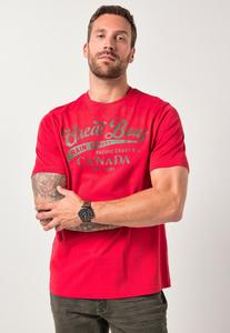 Футболка JP1880 HALF SLEEVE CHEST PRINT , Apple Red/Red