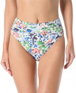 Женские брюки с высокой талией и сборками Kate Spade, Blue Multi