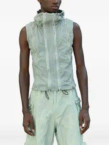 Жилет на молнии с капюшоном Charlie Constantinou, зеленый