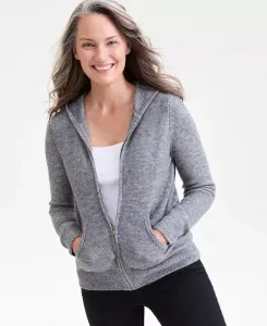 Luxsoft худи с длинными рукавами и молнией на всю длину Style & Co, серый