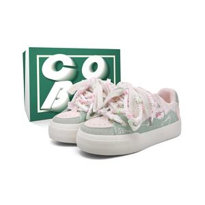 Cobx Женские противоскользящие и износостойкие легкие низкие кеды для скейтбординга Cob - светло-голубые (подарочная коробка Magic Bean), цвет Light Blue (Magic Bean Gift Box)