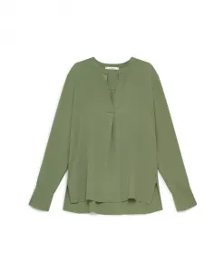 Рубашка из струящегося крепа Maliparmi, зеленый