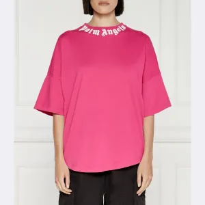 Футболка свободного кроя Palm Angels, фуксия