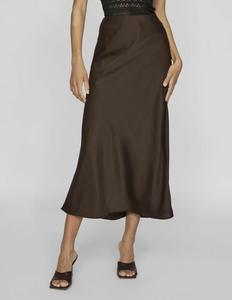 Юбка VILA VIELLETTE MIDI SKIRT, Coffee Bean/Brown
