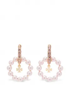 Серьги-кольца Moondance с жемчугом Tory Burch, золотой