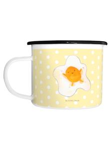 Эмалированная кружка XL "Яичница без слов", пастельно-желтого цвета Mr. & Mrs. Panda