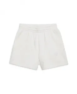 Шорты с монограммой в бело-кремовой рамке Anine Bing, белый