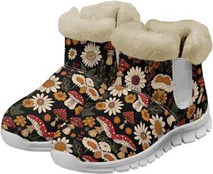 Psesaysky Женские зимние ботинки белая подошва снегоступы противоскользящая подошва ботильоны с утеплителем теплые ботинки средней высоты для прогулок