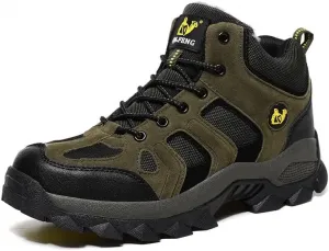 Зимние мужские ботинки, снежные ботинки, высокие походные кроссовки с меховой подкладкой, теплые утепленные уличные кроссовки для холодной погоды и больших размеров Qacksv, зеленый
