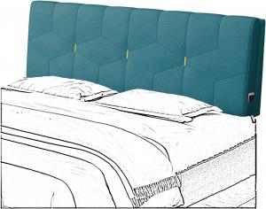 Подушка-подголовник для кровати LIANGJUN, мягкий чехол, приятная на ощупь, подушка для поясницы, поддерживающая спинку, подушка для чтения, подходит для двуспальной кровати, легко чистится, 4 цвета. CHIAPERINI, Blue