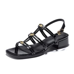 Сандалии с одним ремешком женские AOKANG, Black