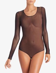 Боди из тюля, черный