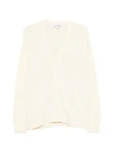 Кардиган в рубчик на пуговицах Lacoste, бежевый