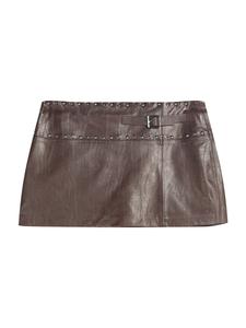 Кожаная юбка Bershka, Brown