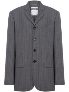 Блейзер в тонкую полоску Moschino, серый