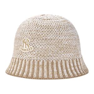 MLB Хлопковая утеплённая вязаная шапка унисекс коричневая, Brown