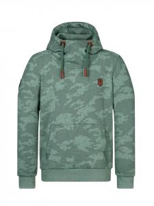 Naketano Толстовка с капюшоном Supapimmel, цвет сосново-зеленый меланж (камуфляж)