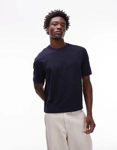 Футболка Topman классического кроя темно-синего цвета