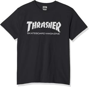 Мужская футболка THRASHER (Thrasher) с коротким рукавом и принтом (TH8101 / MAG LOGO) (TH8101 / MAG LOGO), черно-белый